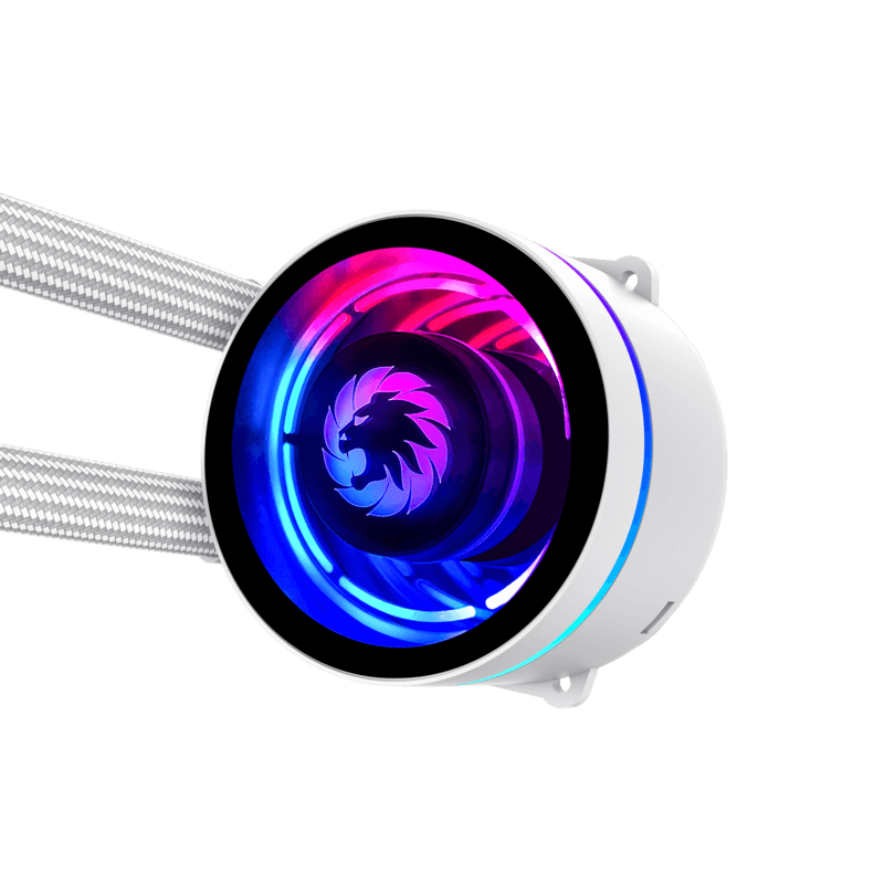 GameMax IceChill 240V White, Liquid CPU Cooler 240mm Addressable RGB