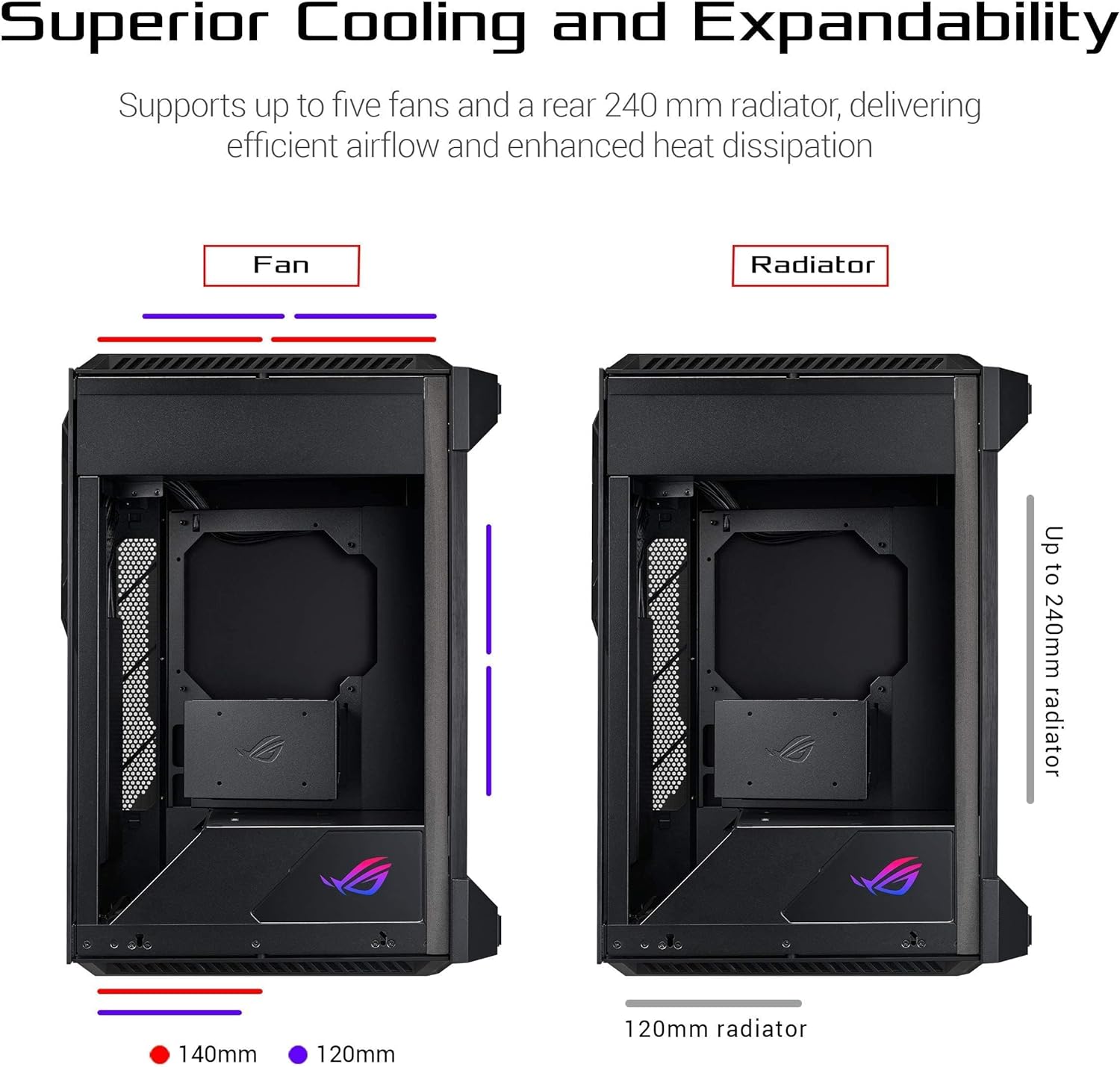 ASUS GR101 ROG Z11 Mini-ITX/DTX with Patented 11° Tilt Design ATX Gaming Case