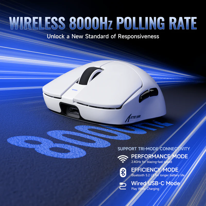 ATTACK SHARK X8 SE Wireless Gaming Mouse - Black