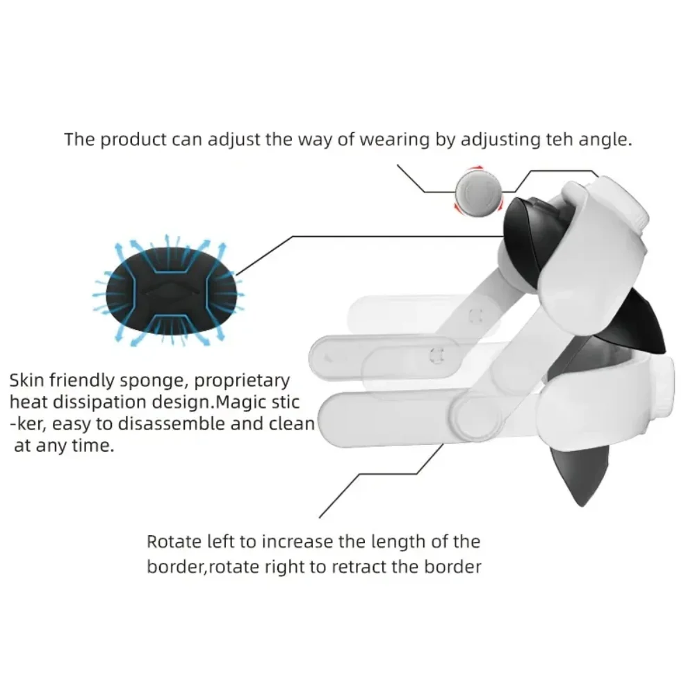 HBV-456 Adjustable Head Strap For Meta Quest 3