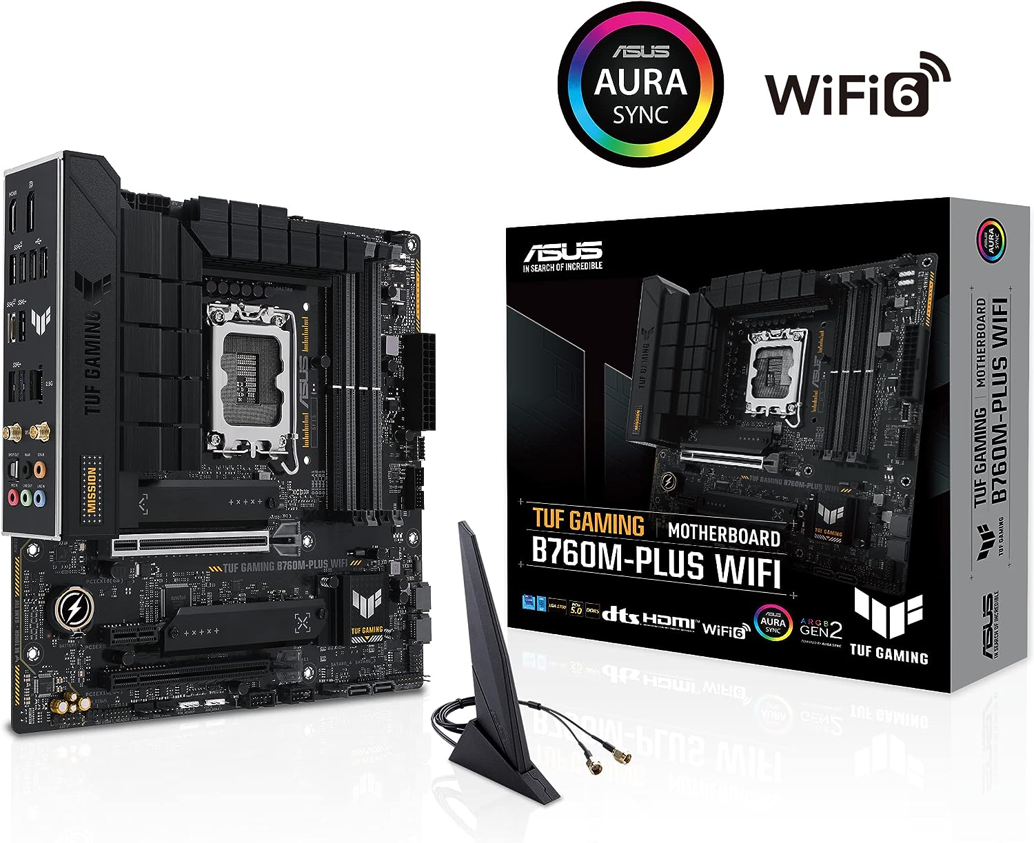 ASUS TUF B760M-PLUS WIFI DDR5 LGA 1700 mATX Motherboard