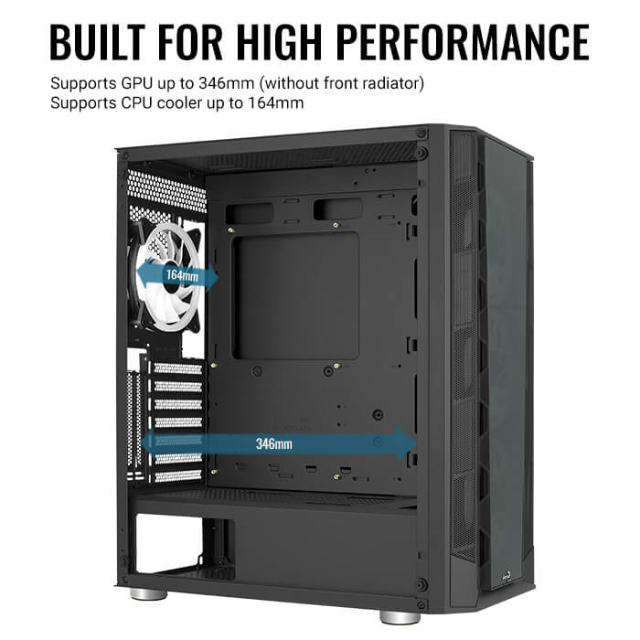 AeroCool Prism FRGB ATX  Mid Tower  Gaming Case