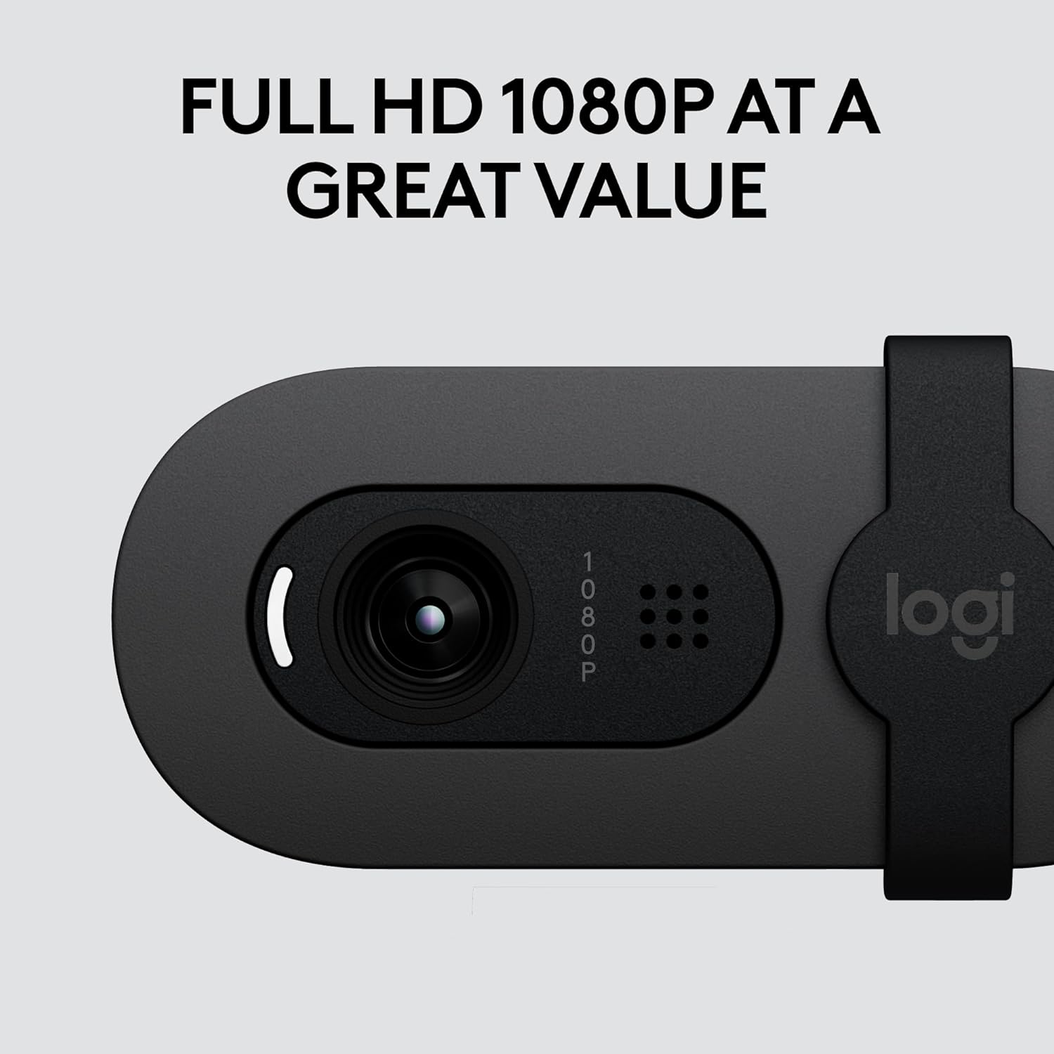 Logitech Brio 105 Full HD 1080p business webcam with auto light balance and integrated privacy shutter