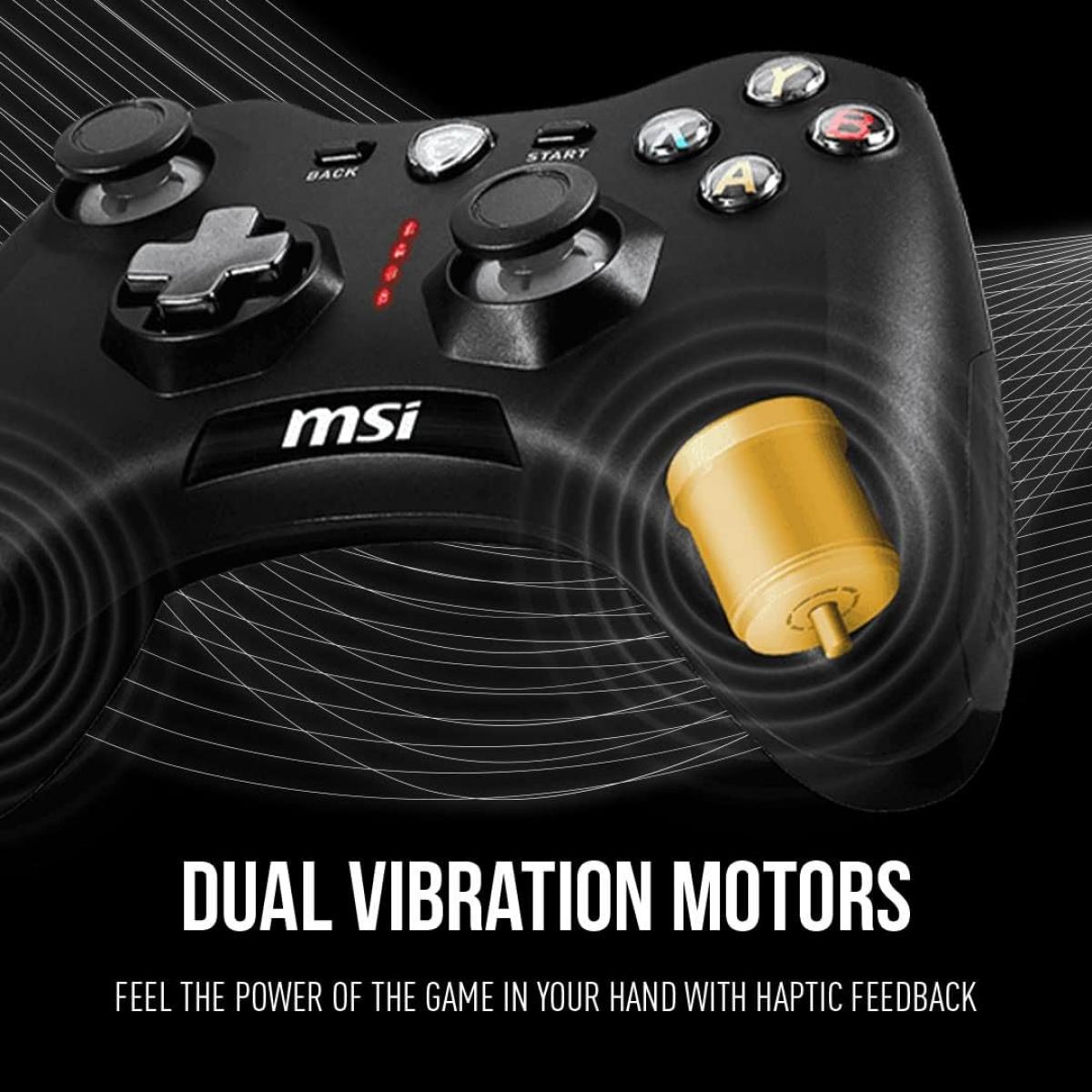 MSI Force GC30V2 Wireless Rechargeable Battery , Dual Vibration Motors, Dual Connection Modes, Gaming Controller