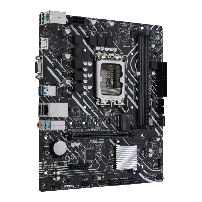 ASUS PRIME H610M-K D4 (13th and 12th Gen) LGA1700 micro-ATX Motherboard