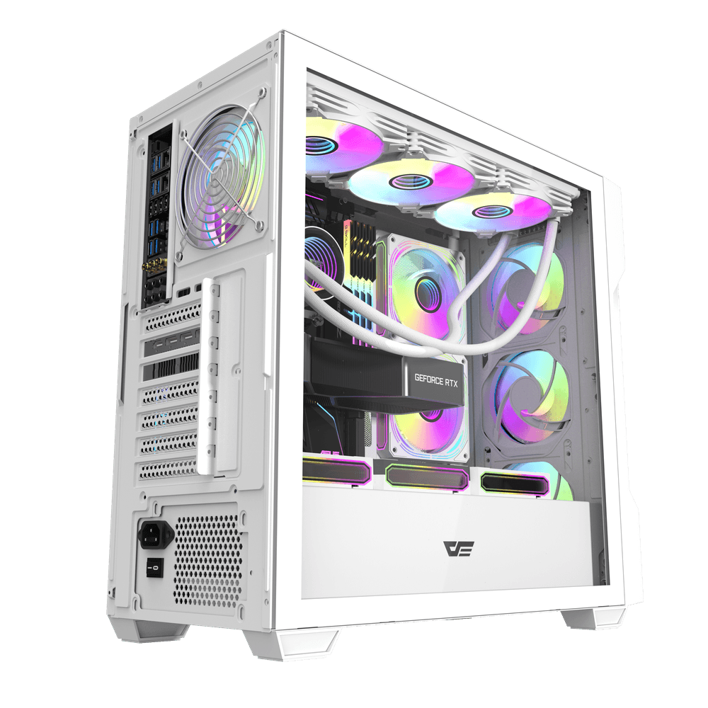 DARKFLASH DS900 Mesh ATX PC Gaming Case / White