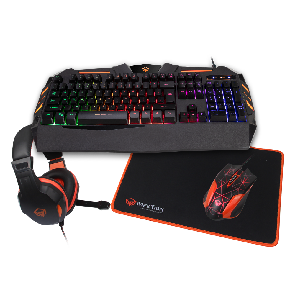 MEETION 4 IN 1 GAMING KIT C500 (KEYBOARD+MOUSE+HEADSET+PAD)