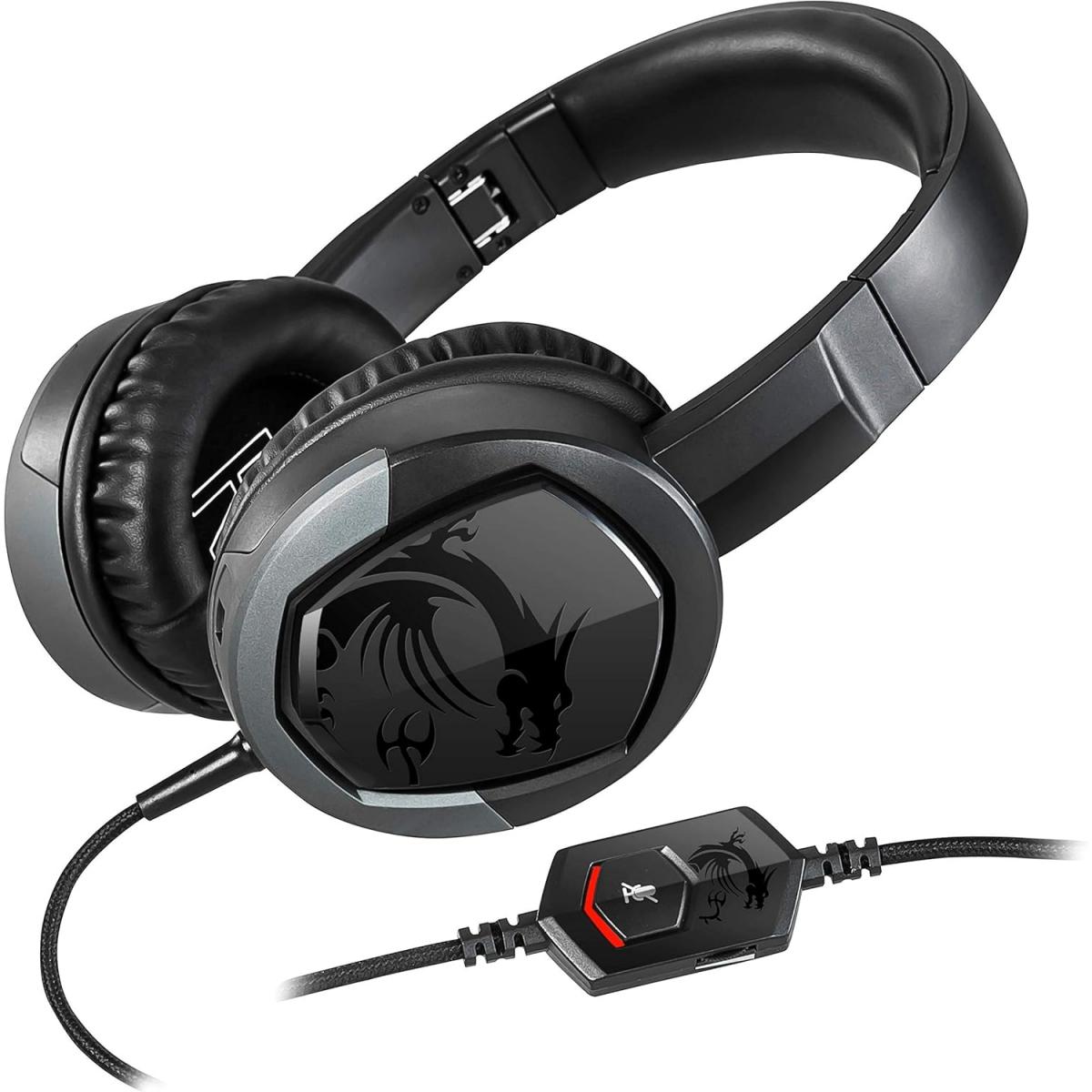 MSI Immerse GH30 V2 Detachable Microphone Big 40mm Driver Speaker Lightweight, Gaming Headset