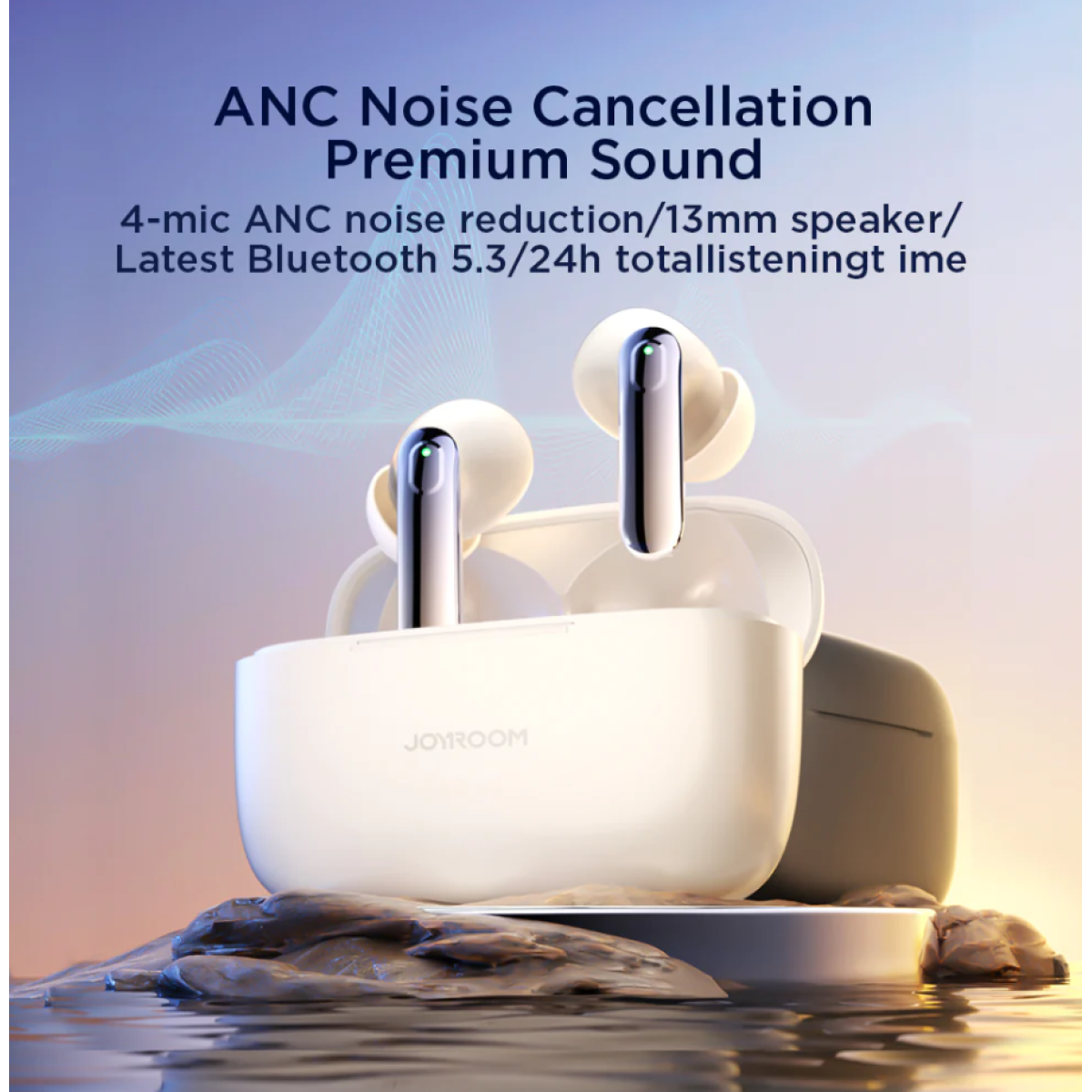 JOYROOM JR-BC1 True Wireless ANC Earbuds-White