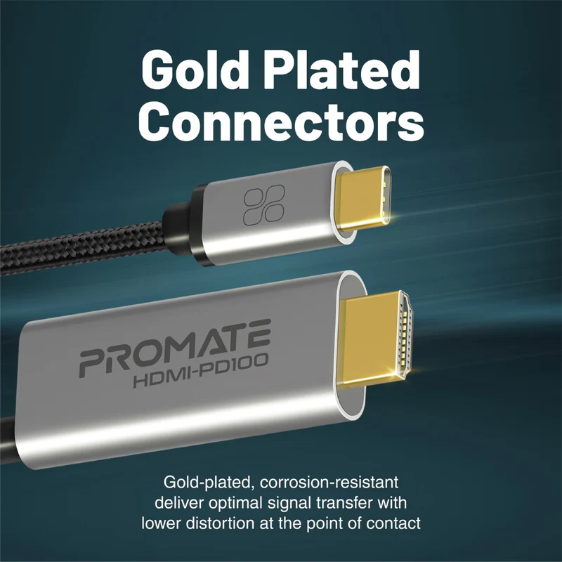 Promate HDMI-PD100 4K CrystalClarity USB-C to HDMI Cable
