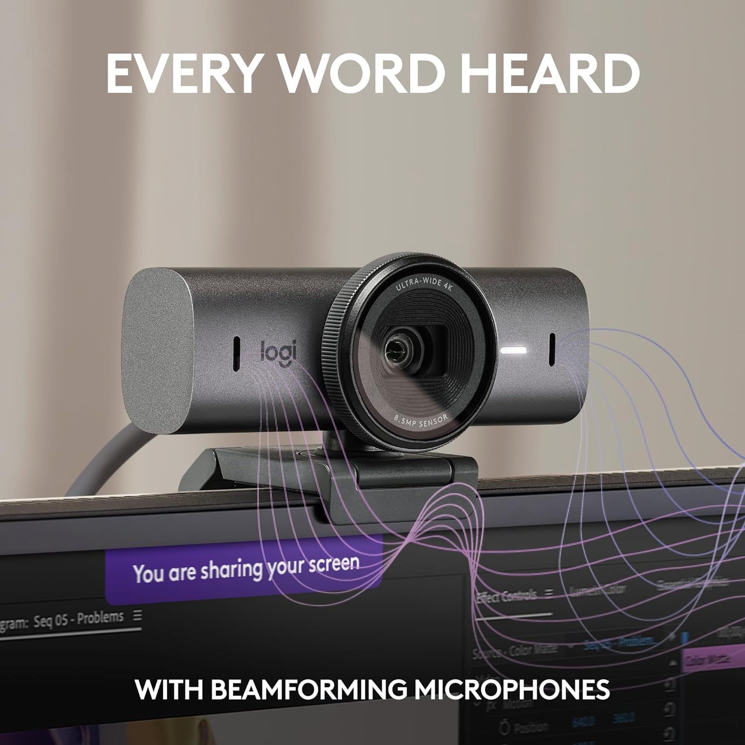 Logitech MX Brio Ultra HD 4K Streaming Webcam