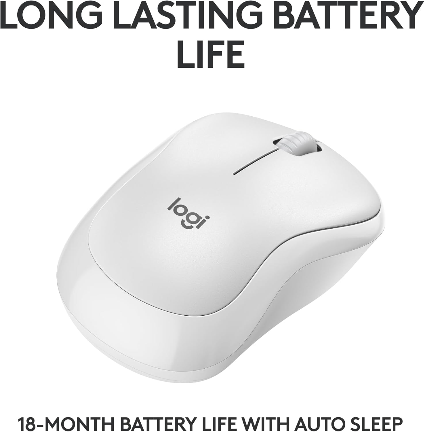 Logitech M240 Silent Bluetooth Mouse with Comfortable Shape - Off White
