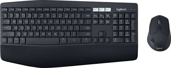 Logitech MK850 Performance Wireless Keyboard and Mouse Combo Bluetooth Smart 2.4GHz Wireless Connection 1000 Dpi Sensor 8 Buttons English/Arabic Black