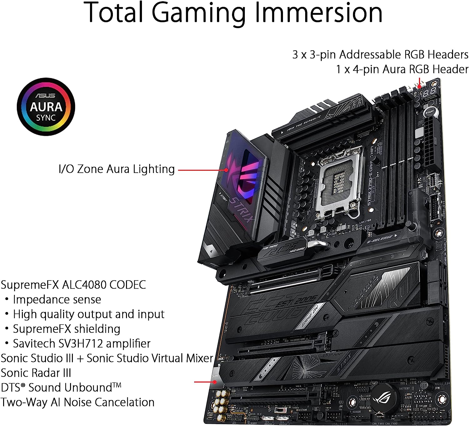 ASUS ROG Strix Z790-E Gaming WiFi DDR5 LGA 1700(Intel 14th,13th&12th Gen) ATX motherboard