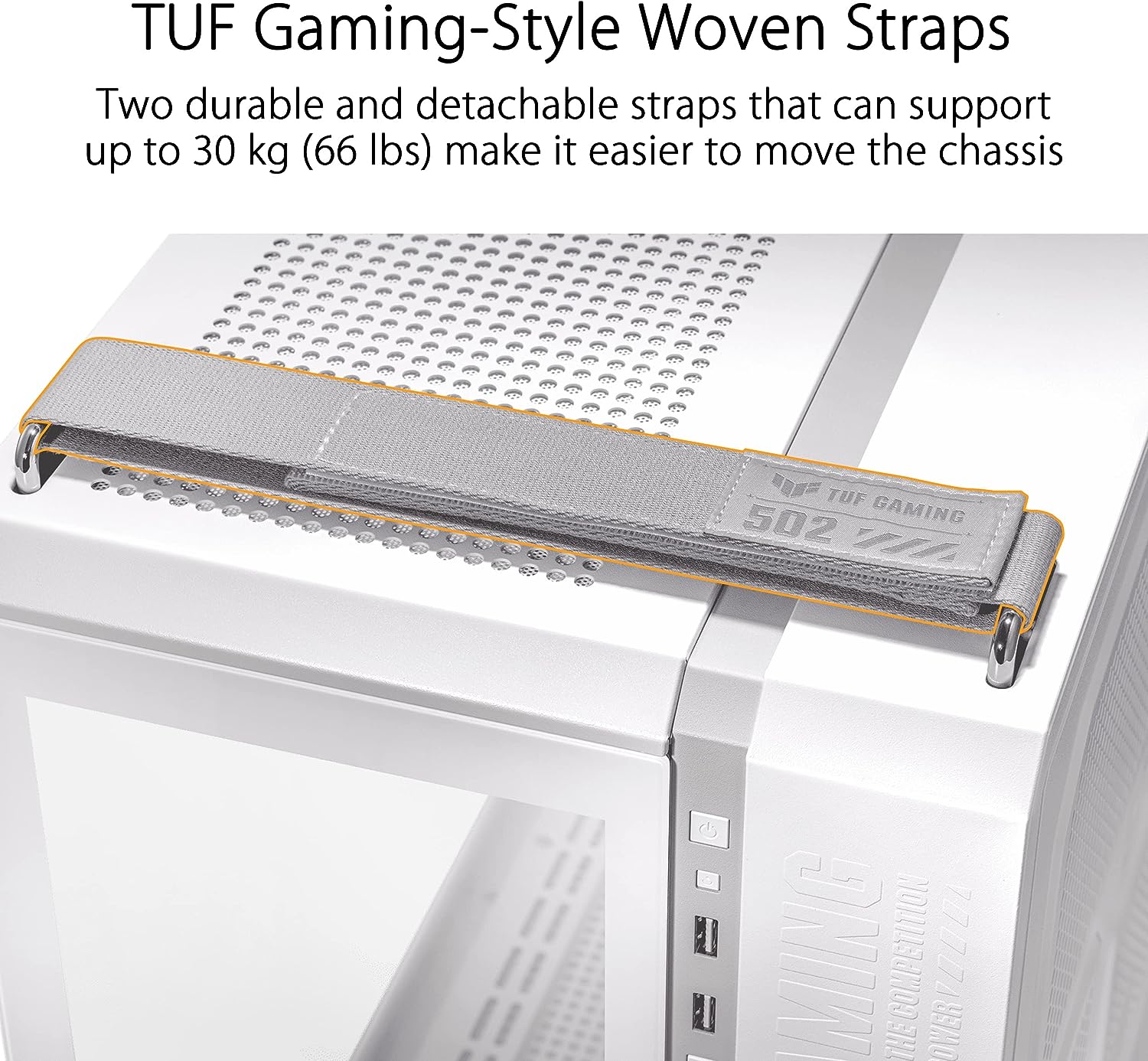ASUS TUF Gaming GT502 ATX Mid-Tower Front Panel RGB WHITE GAMING CASE