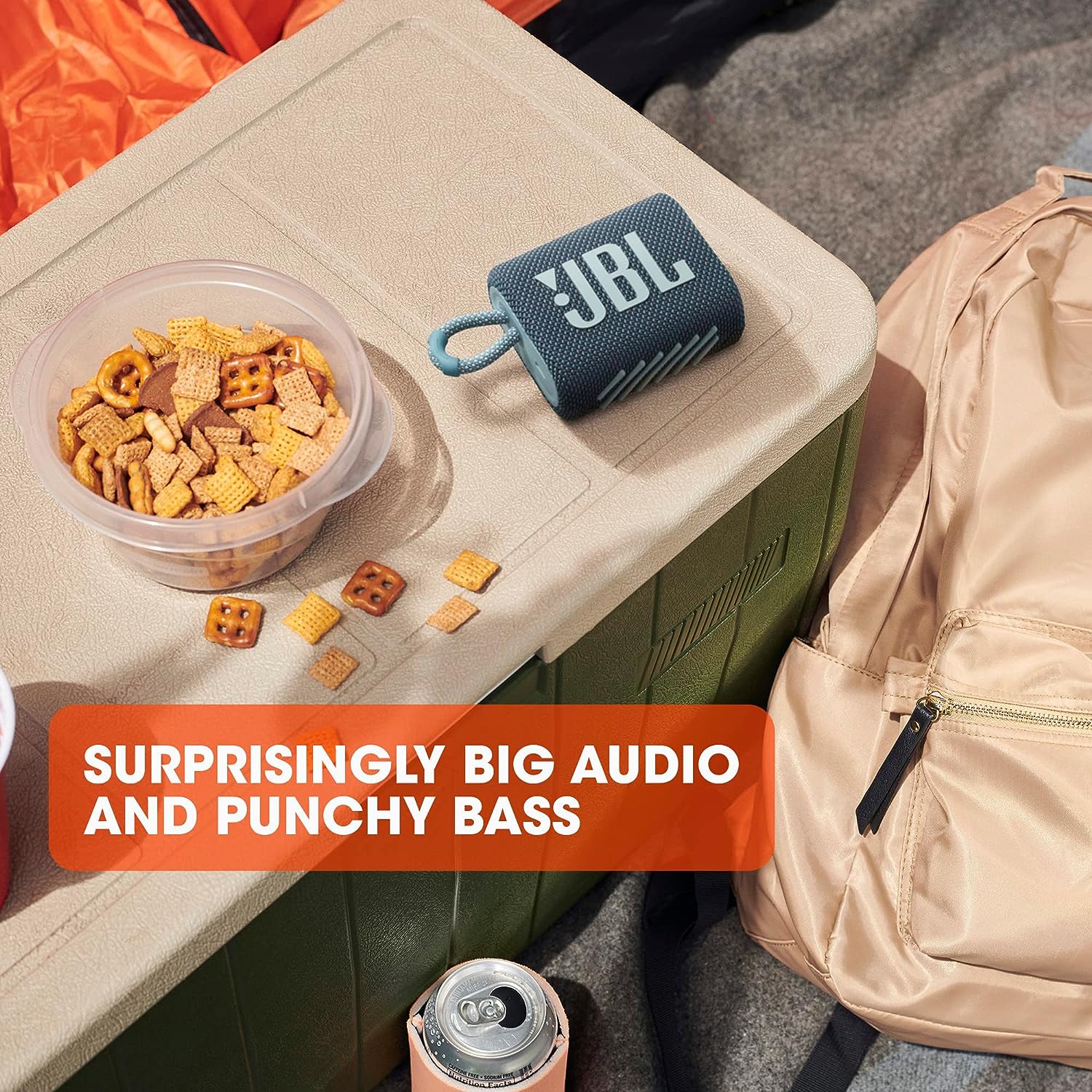 JBL Go 3: Portable Speaker with Bluetooth  Waterproof and Dustproof Feature - Black Speaker