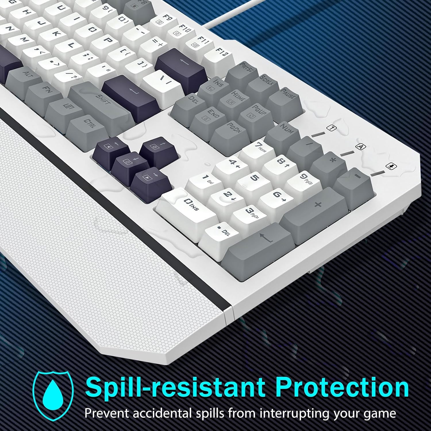 Redragon K558WGB-R Andromeda Wired Gaming Keyboard - White