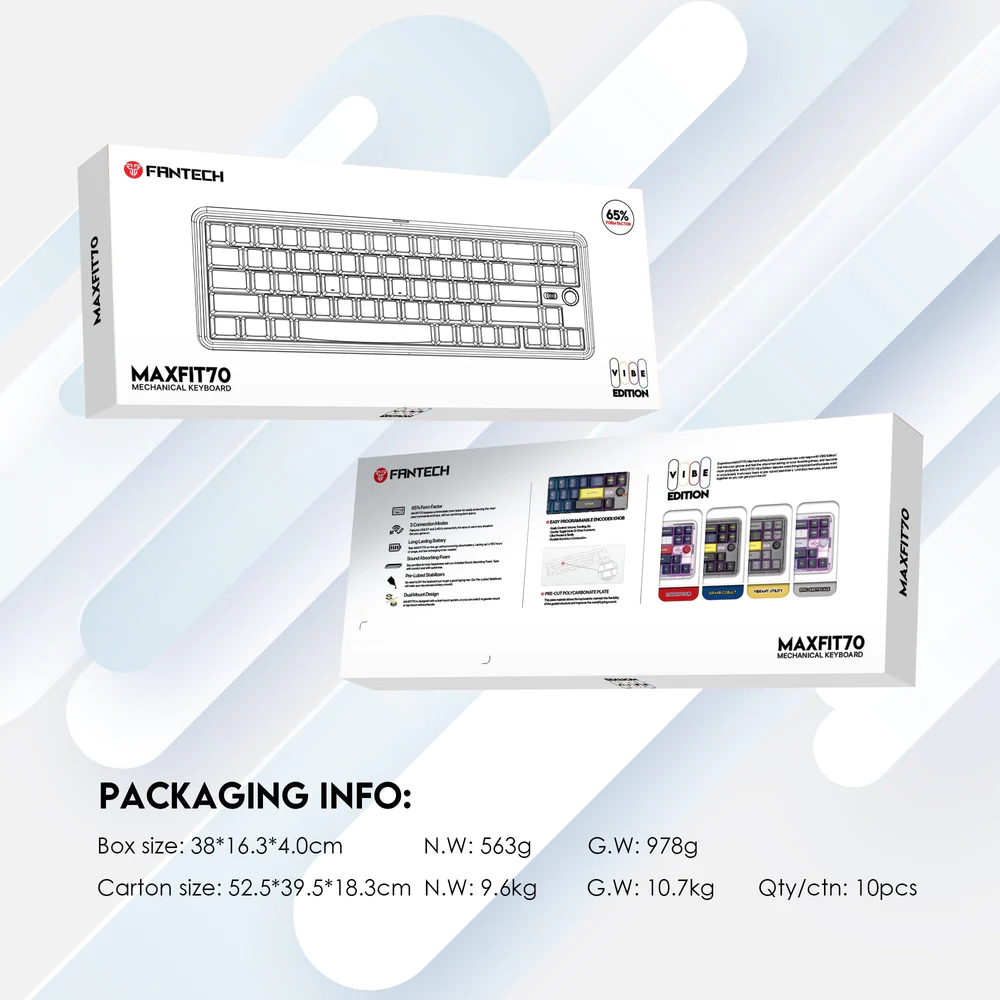 Fantech Maxfit70 GREYSCALE Vibe Edition  Mechanical Gaming Keyboard