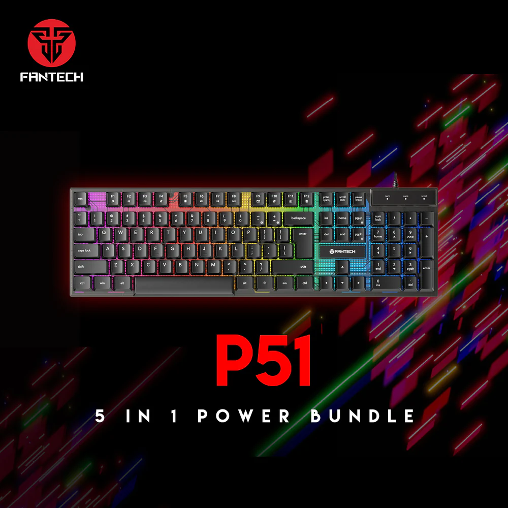 FANTECH P51 Power Bundle Gaming Keyboard and Mouse Combo