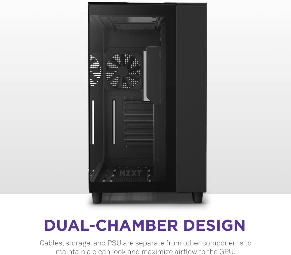 NZXT H9 Elite Premium Dual-Chamber Mid-Tower Tempered Glass Gaming Case