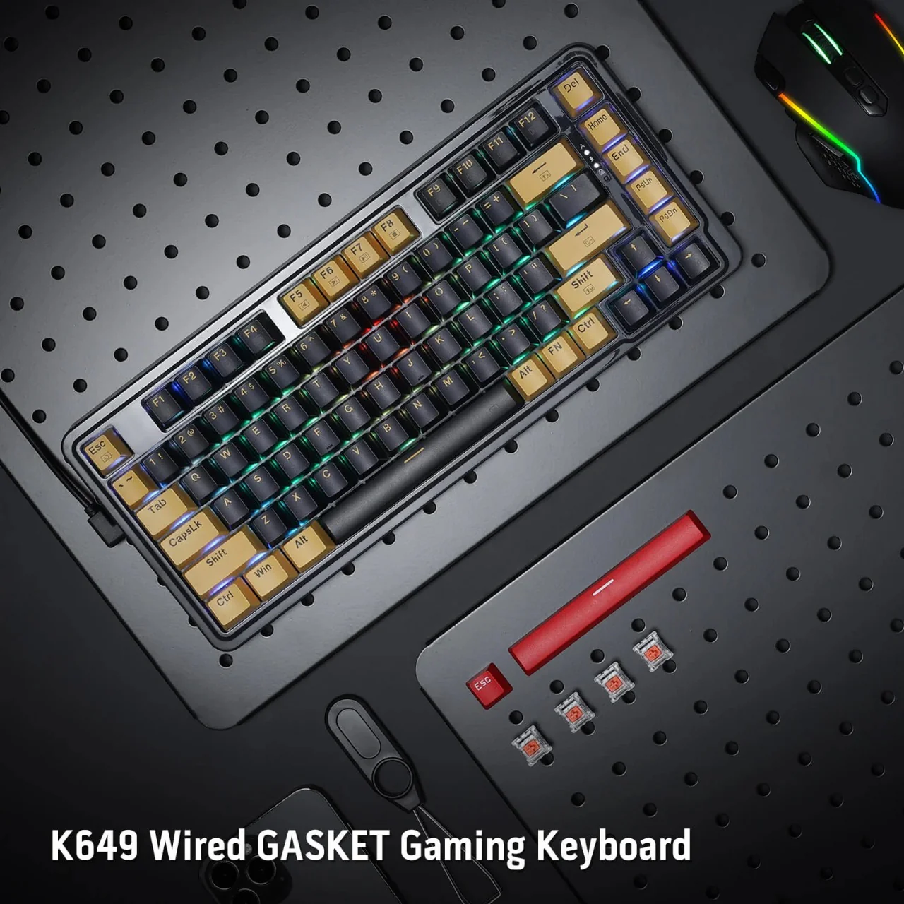 Redragon ELF K649 78% Wired Gasket RGB Mechanical Gaming Keyboard