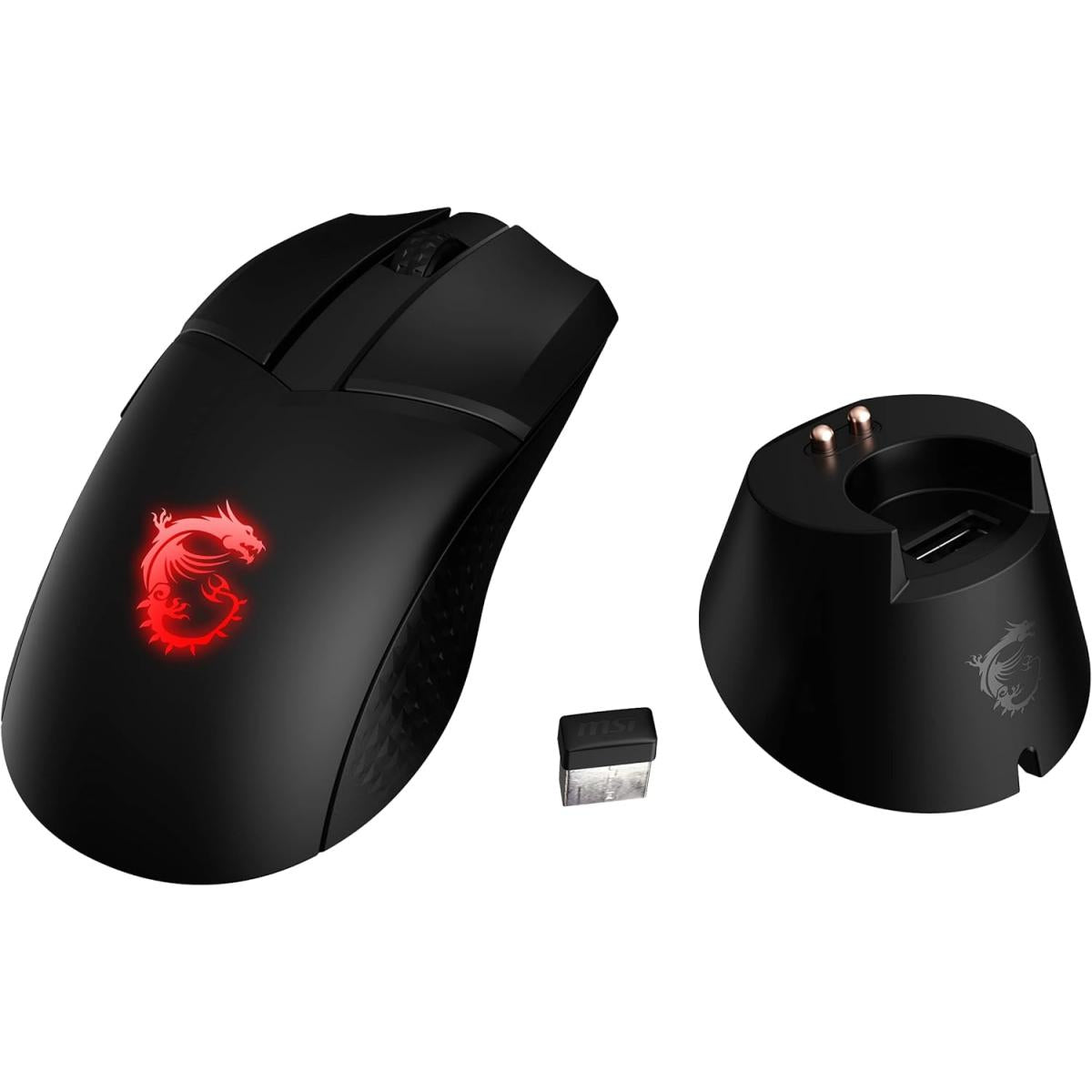 MSI Clutch GM41 Lightweight 20,000 DPI Wireless Gaming Mouse & Charging Dock