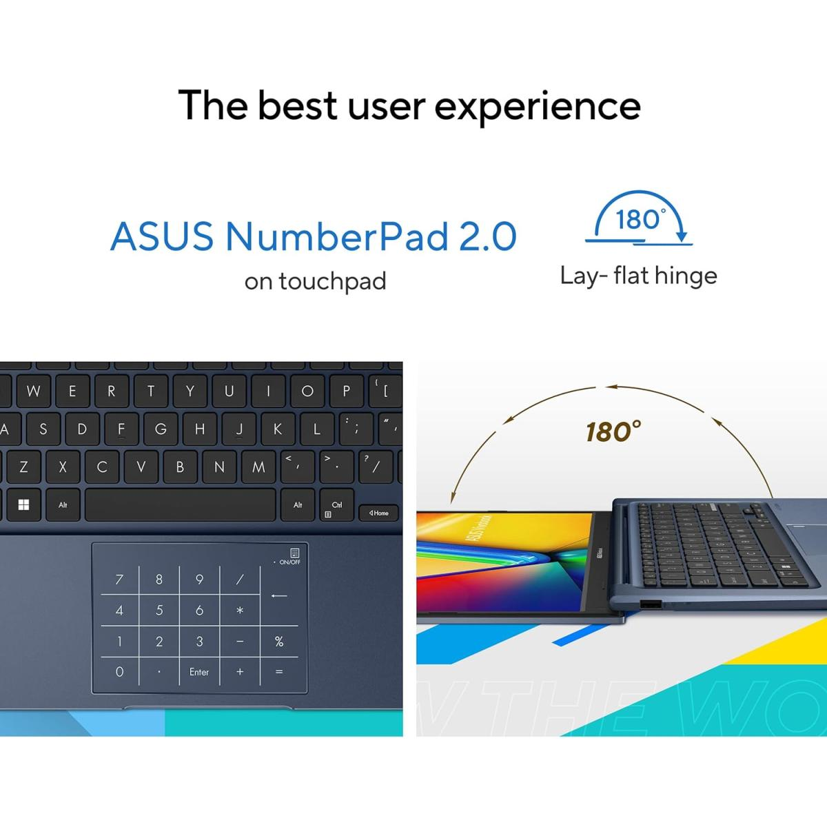 ASUS Vivobook 14, Intel Core™ i7-1355U 10-Cores Processor, 8GB DDR4 (Customized), 14