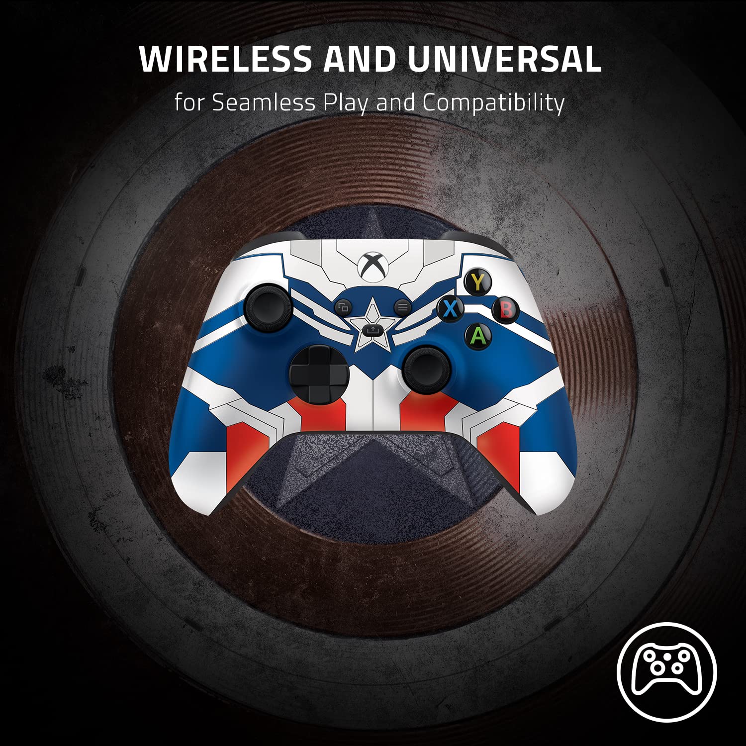 Razer Captain America Wireless Controller & Quick Charging Stand for Xbox