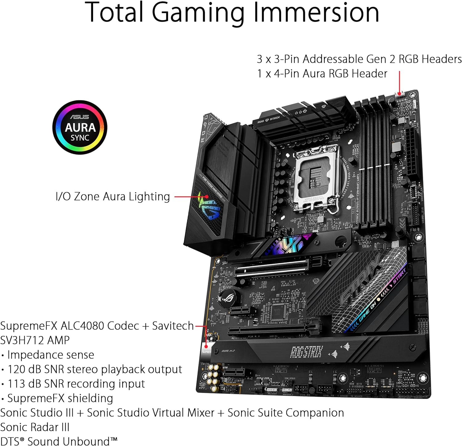 ASUS ROG Strix B760-F Gaming WiFi Intel® B760(13th and 12th Gen) LGA 1700 ATX Motherboard