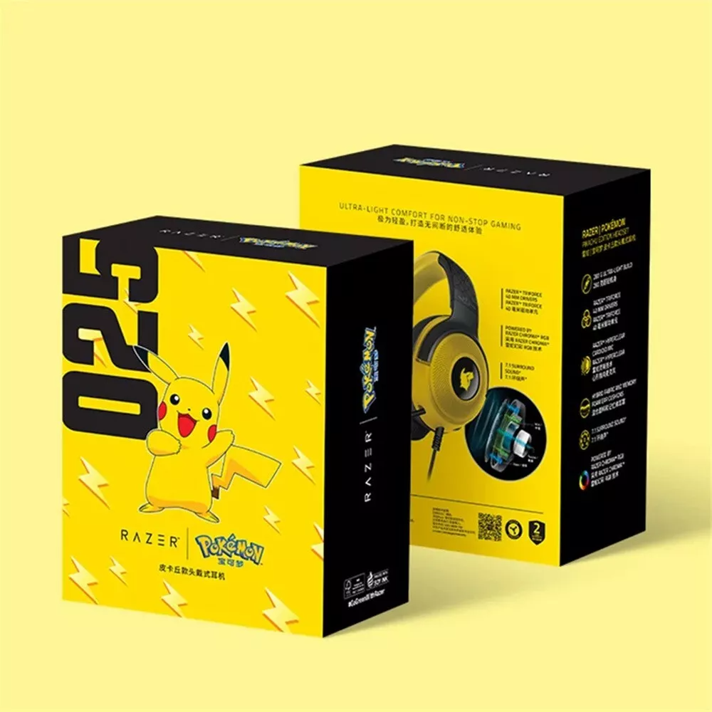 Razer Kraken X V3 USB RGB Pokemon Pikatchu Limited Edition Gaming Headset