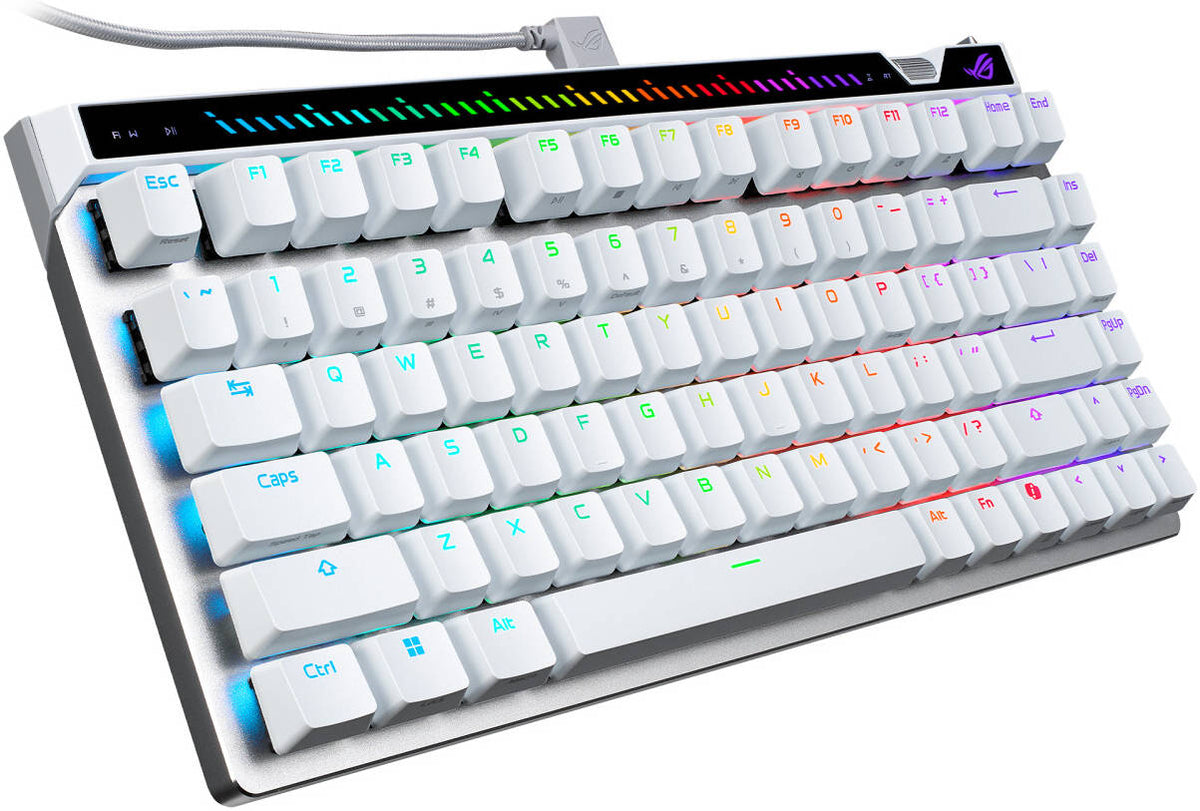 ASUS ROG M705 FALCHION ACE 75 HE 75% WIRED ANALOG GAMING KEYBOARD - WHITE