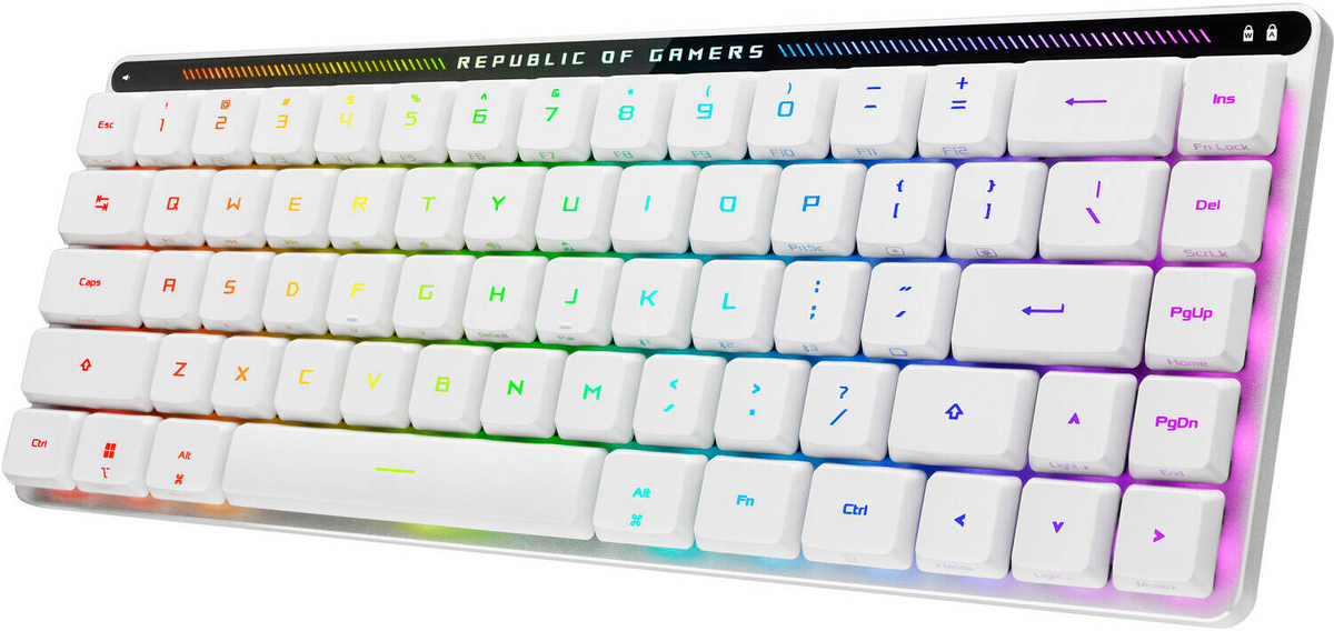 Asus ROG M603 FALCHION RX LOW PROFILE 65% WIRELESS OPTICAL MECHANICAL GAMING KEYBOARD WHITE