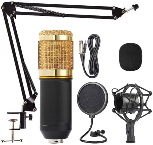 Legendary Vocal Professional Condenser Microphone Kit w/Adjustable Mic Suspension Scissor Arm Metal Shock Mount
