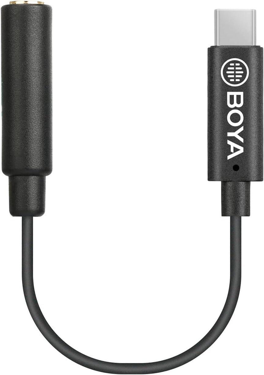 BOYA BY-K4 3.5mm Female TRS to Male USB Type-C BOYA BY-K4 3.5mm Female TRS to Male USB Type-C