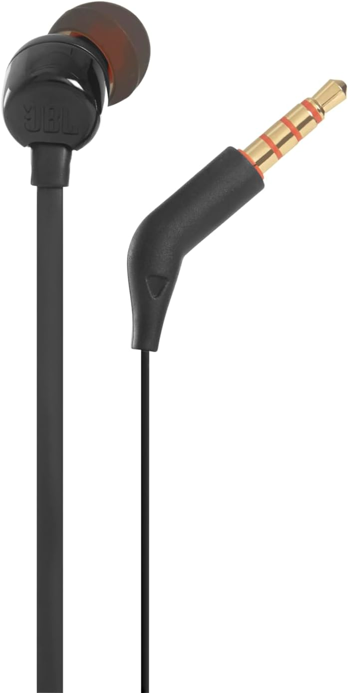 JBL TUNE 110 Wired Earbuds - Black / White JBL TUNE 110 Wired Earbuds - Black / White