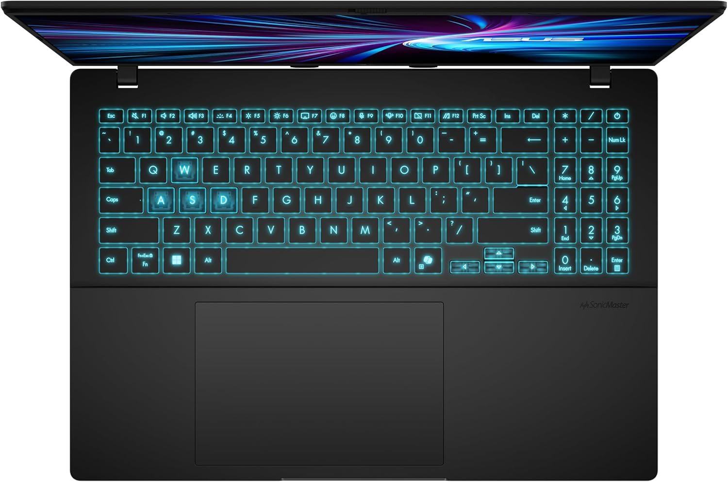 ASUS V16 (2025) Elevate Gaming & Creativity Intel Core 7 Processor 240H Up to 5.2 GHz NVIDI GeForce RTX 5060 8GB GDDR7 16.0-inch FHD+ 144Hz - Matte Black