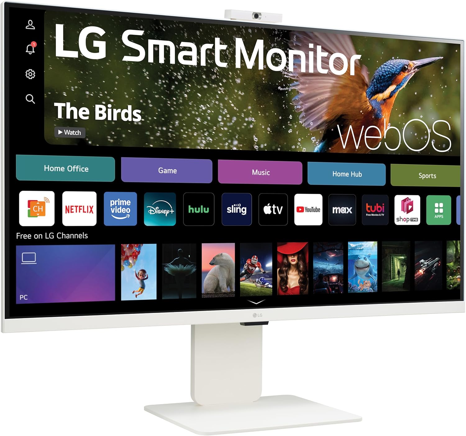 LG 32SR85U-W 32″ 4K UHD IPS Smart Monitor with webOS & Built‑in FHD Webcam
