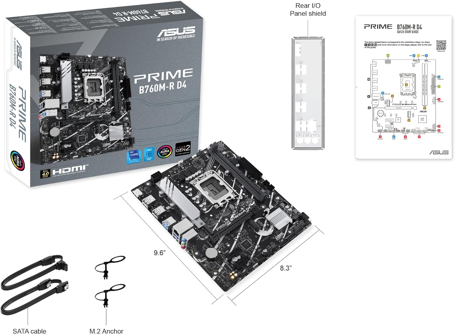 ASUS PRIME B760M-R D4, an Intel®  LGA 1700 micro-ATX motherboard