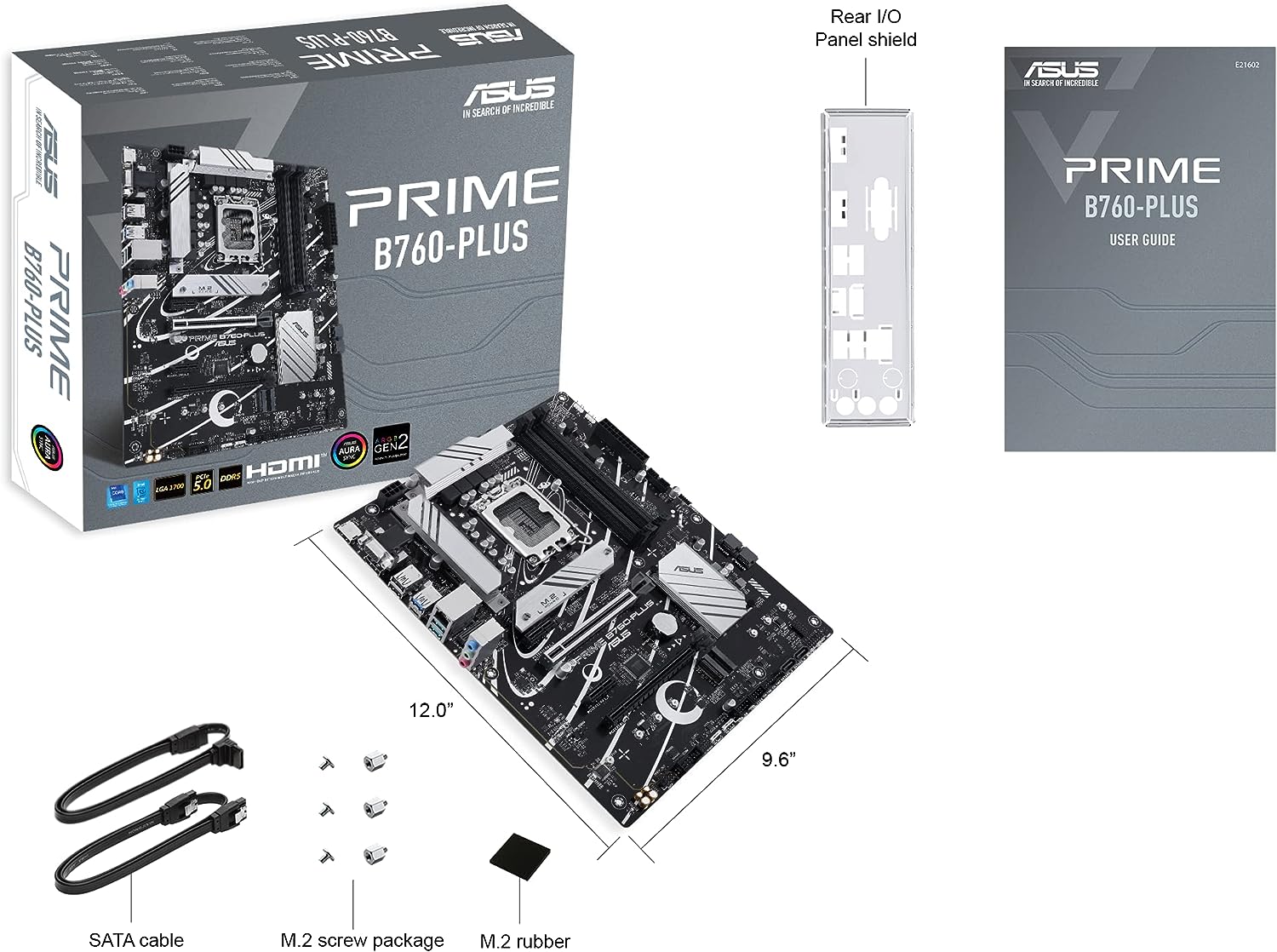 ASUS Prime B760-PLUS Intel B760 DDR5 (13th and 12th Gen) LGA1700 ATX Motherboard