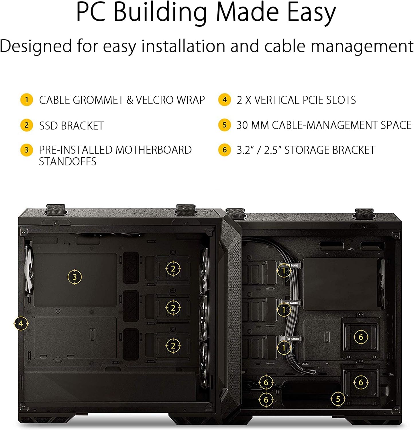 ASUS TUF GT501  EATX, tempered-glass side panel, 120 mm RGB fan GAMING CASE