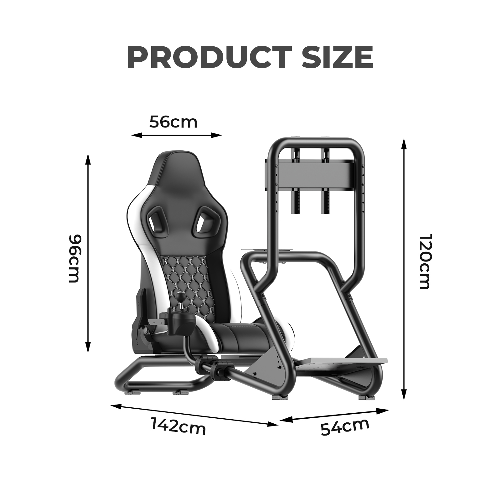 HAPPYGAME 6013 GAMESEAT Steering Wheel Stand With Monitor Stand