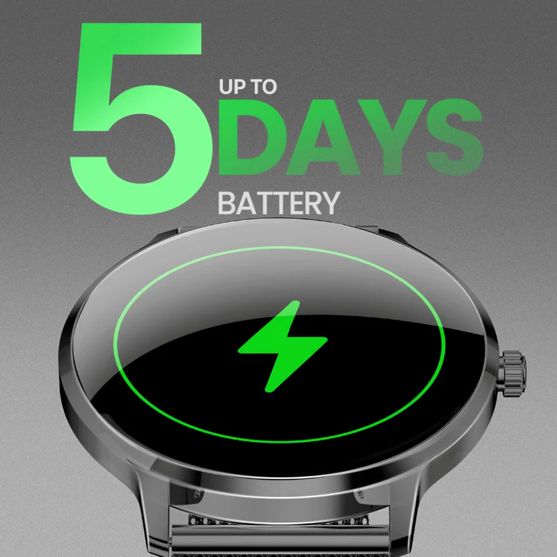 Promate Curved AMOLED Screen Fitness Tracker Smart watch w/ BT Calling - Black