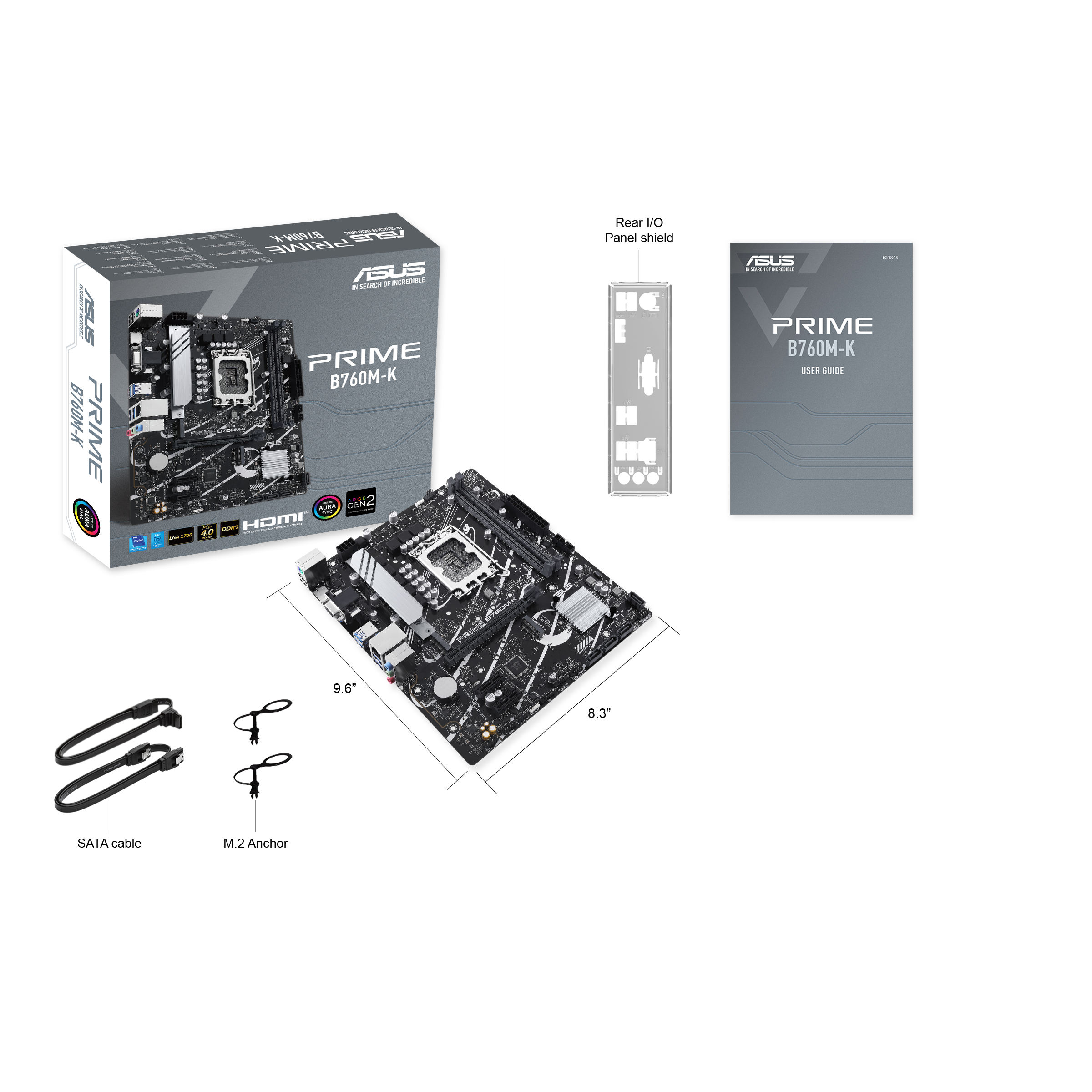 ASUS PRIME B760M-K DDR5 (13th and 12th Gen) LGA 1700 mATX Motherboard