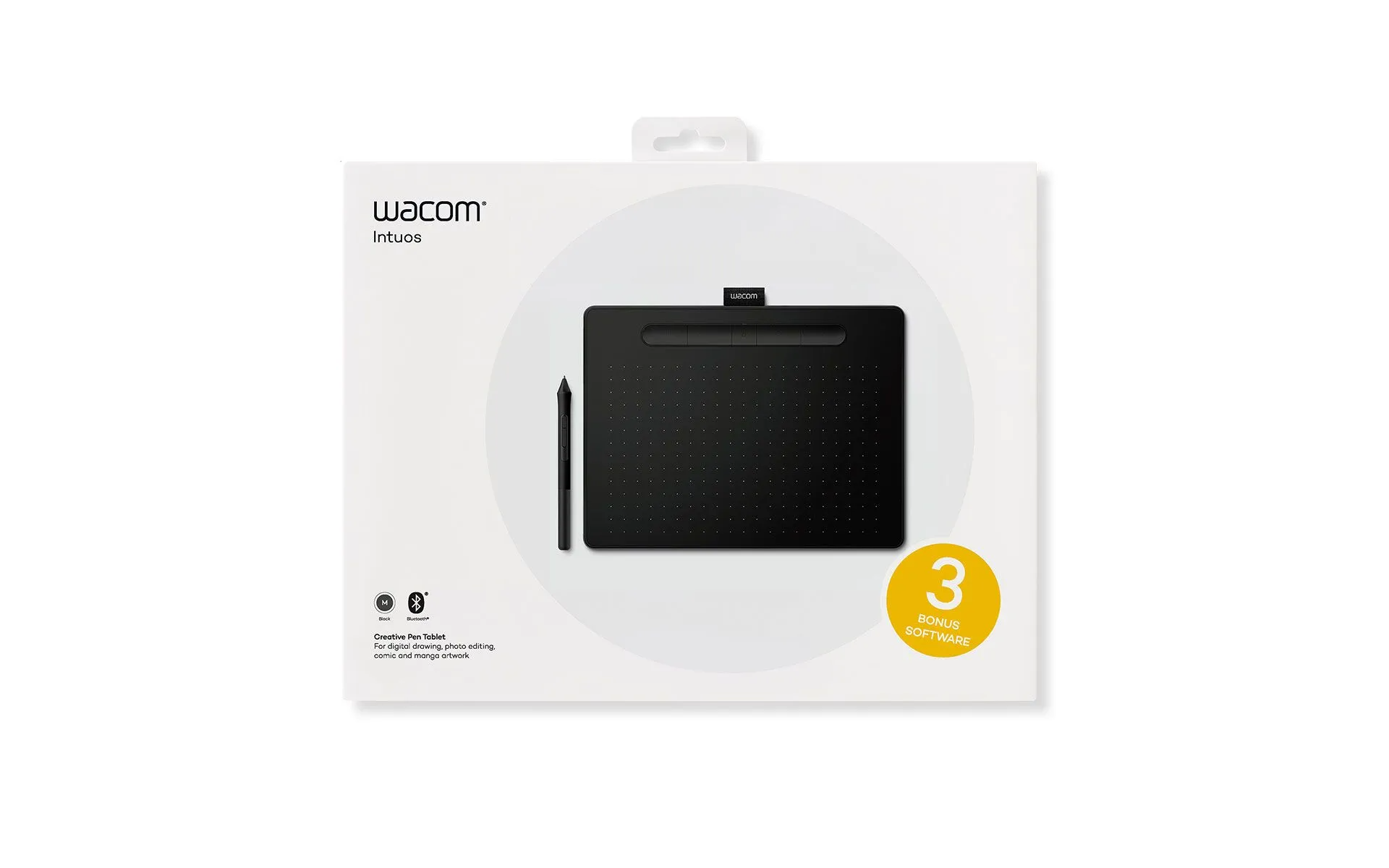 Wacom Intuos M Bluetooth Graphic Tablet Black 2540 Lpi 216 X 135 Mm US