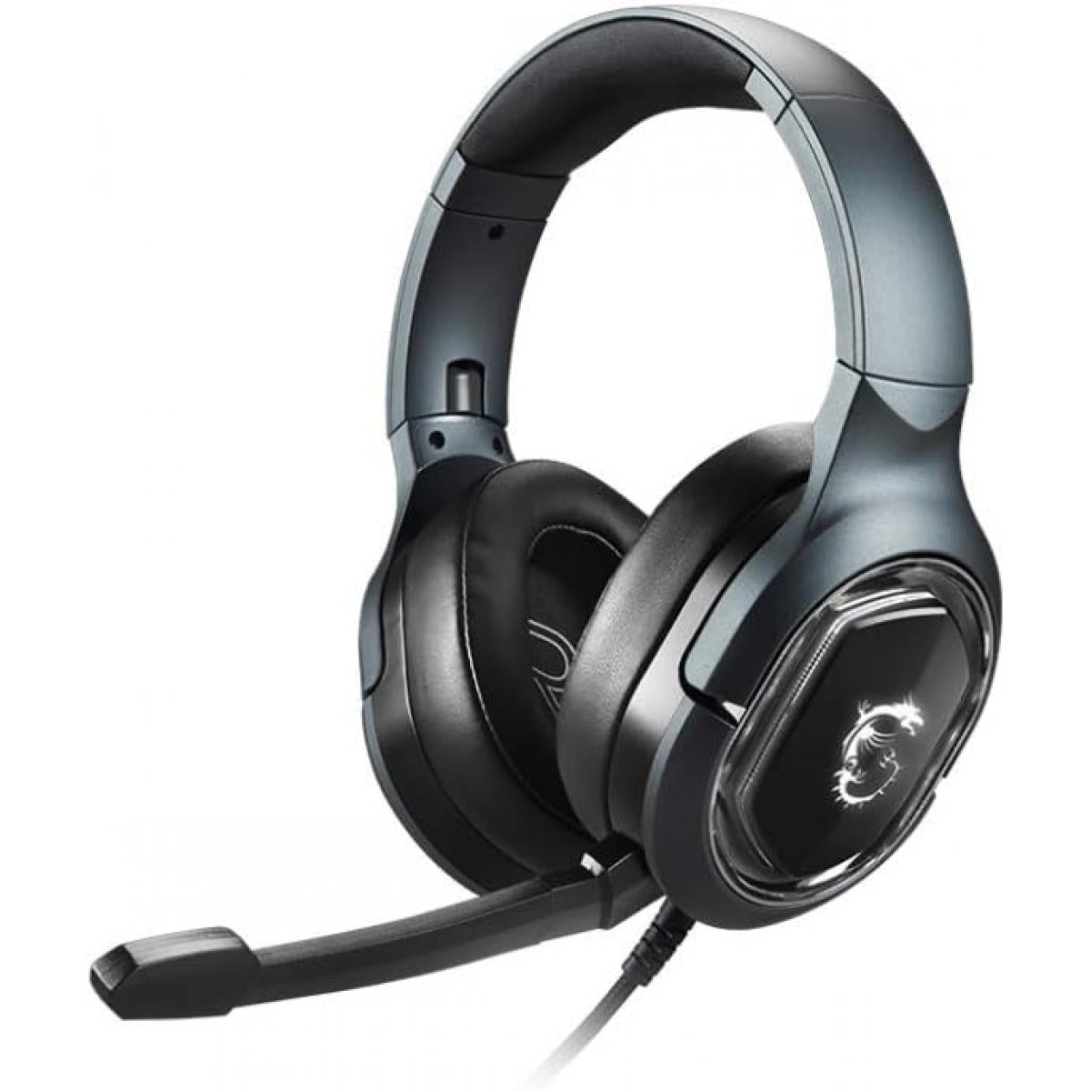 MSI Immerse GH50 Wired, 7.1 Surround Sound, Foldable Metal Headband Gaming Headset