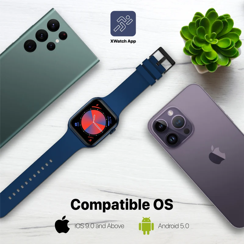 Promate XWATCH-B19 ActivLife Smart watch with Hands-Free Function - Blue