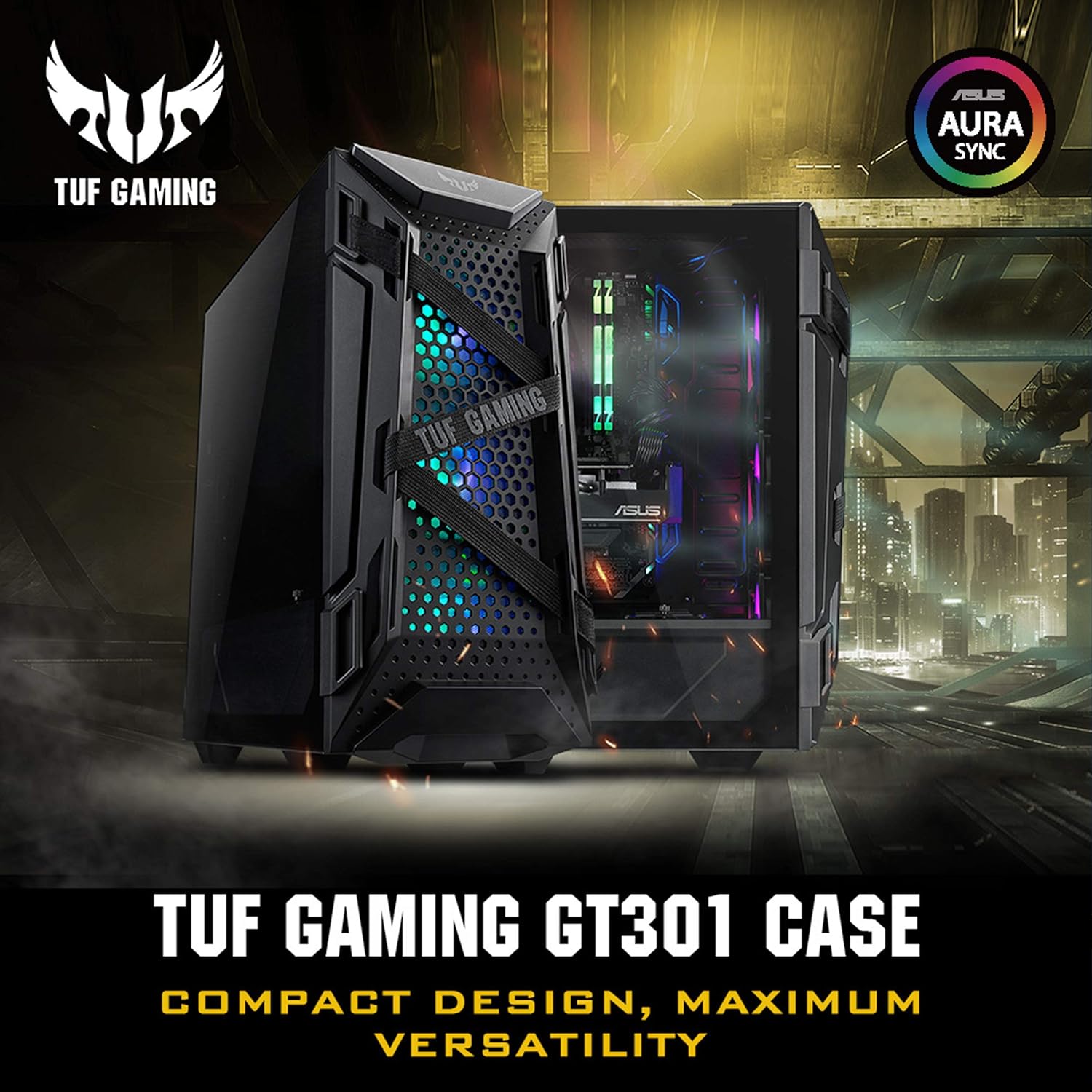 ASUS TUF Gaming GT301 ATX mid-tower tempered glass GAMING CASE