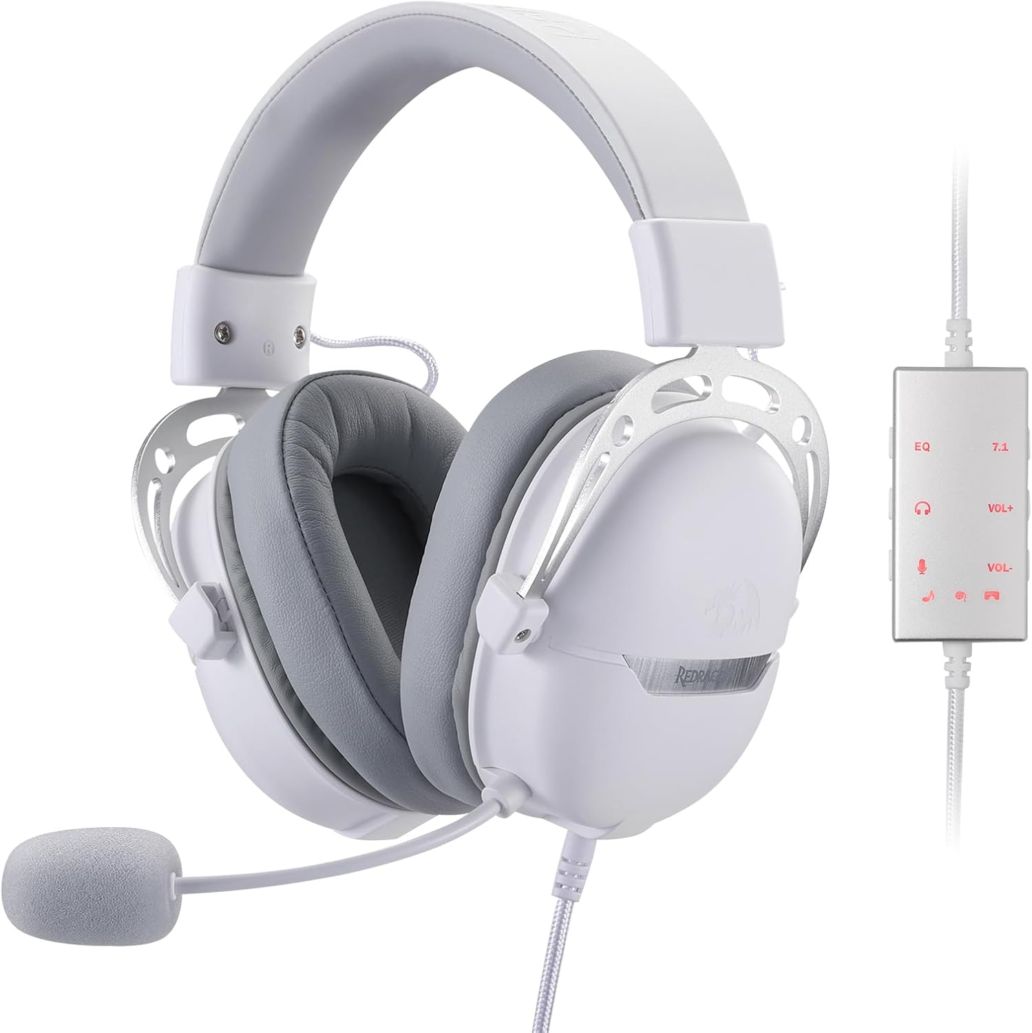 Redragon H376BR Aurora Wired Gaming Headset - White