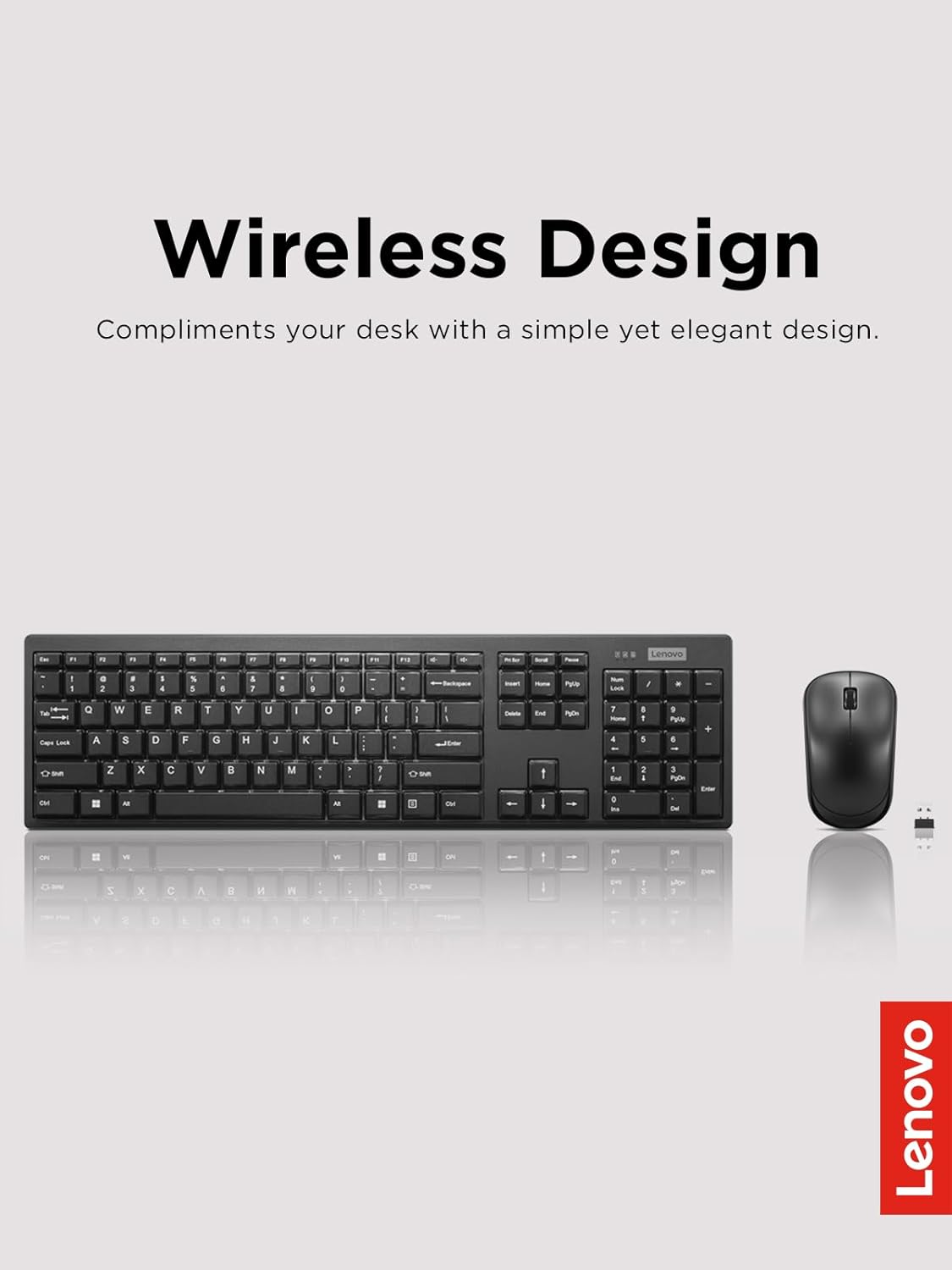 Lenovo100 Wireless Keyboard and Mouse Combo