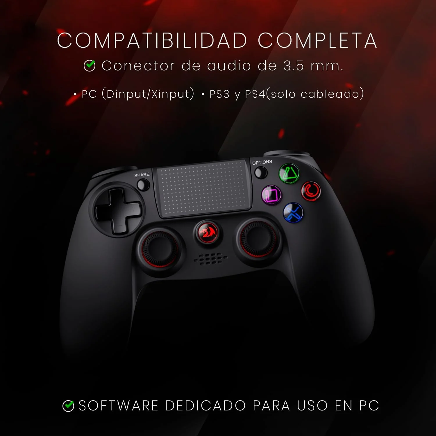Redragon Juno G818 Wireless Bluetooth Gamepad for PC